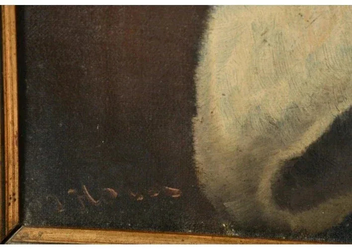 Superbe portrait Tableau Ancien Huile Huile Sur Toile Nu Femme - Kikooyou Art Gallery