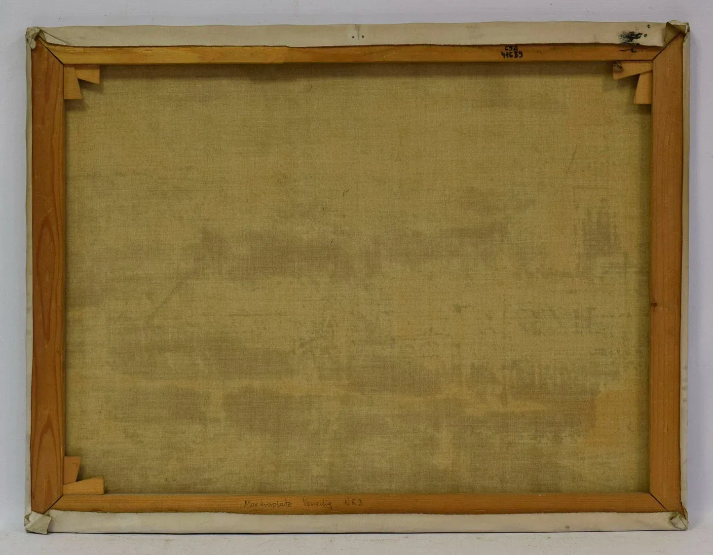 Tableau ancien 1955, place Saint Saint-Marc à Venise, huile, signé dat., 85,5 x 66 cm - Kikooyou Art Gallery