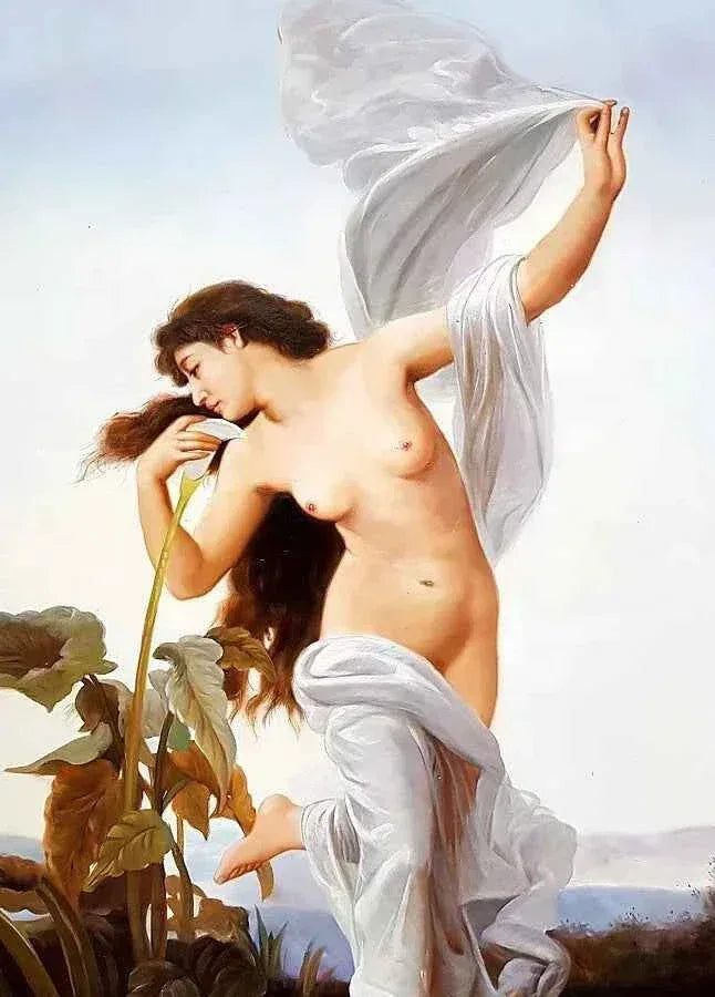 Peinture à l'huile érotique, nu, ambiance du soir d'apès William Bouguereau - Kikooyou Art Gallery