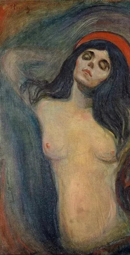 art-moderne-nue-féminin-religion-madonna-peinture-huile-toile - Kikooyou Art Gallery