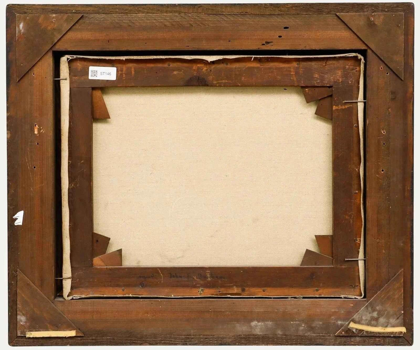 John H. Dunham - Huile de la fin du XIXe siècle, nature morte aux fruits dans un compotier en verre - Kikooyou Art Gallery