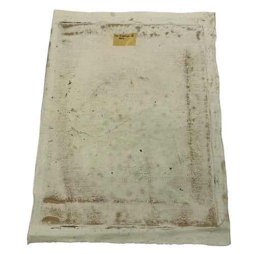 Peinture à l'huile originale école Cusco Pérou San Francisco de Asis