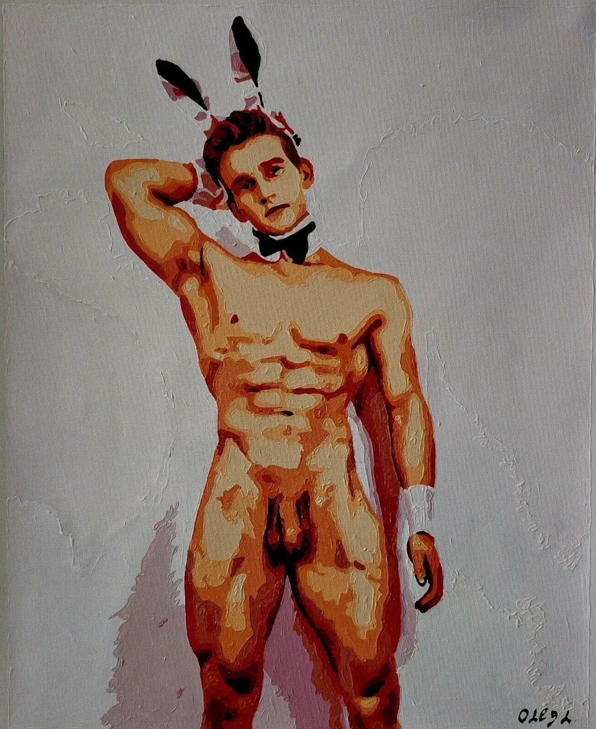 art érotique peinture huile sur toile gay homme nu - Kikooyou Art Gallery