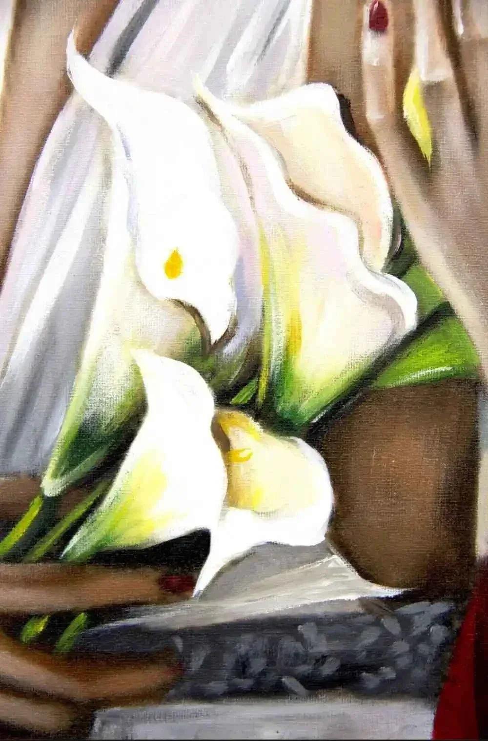 art déco-portrait-femme-lady-sensuelle-peinture-huile sur toile - Kikooyou Art Gallery