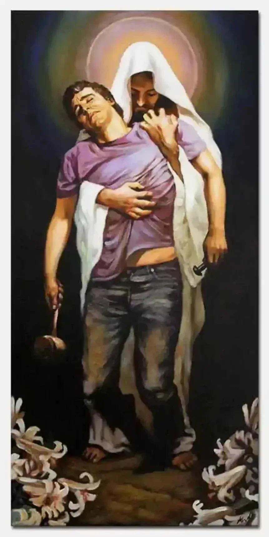 Forgiven Thomas Blackshear - 105x50cm - Peinture À L'Huile Toile - Tableau - Kikooyou Art Gallery