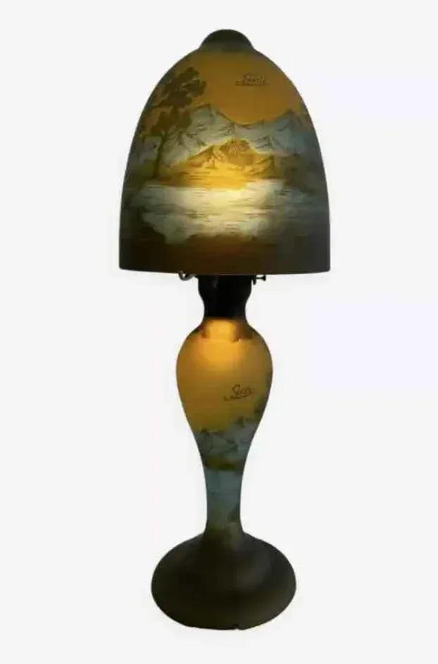Lampe champignon verre Gallé Tip - Kikooyou Art Gallery