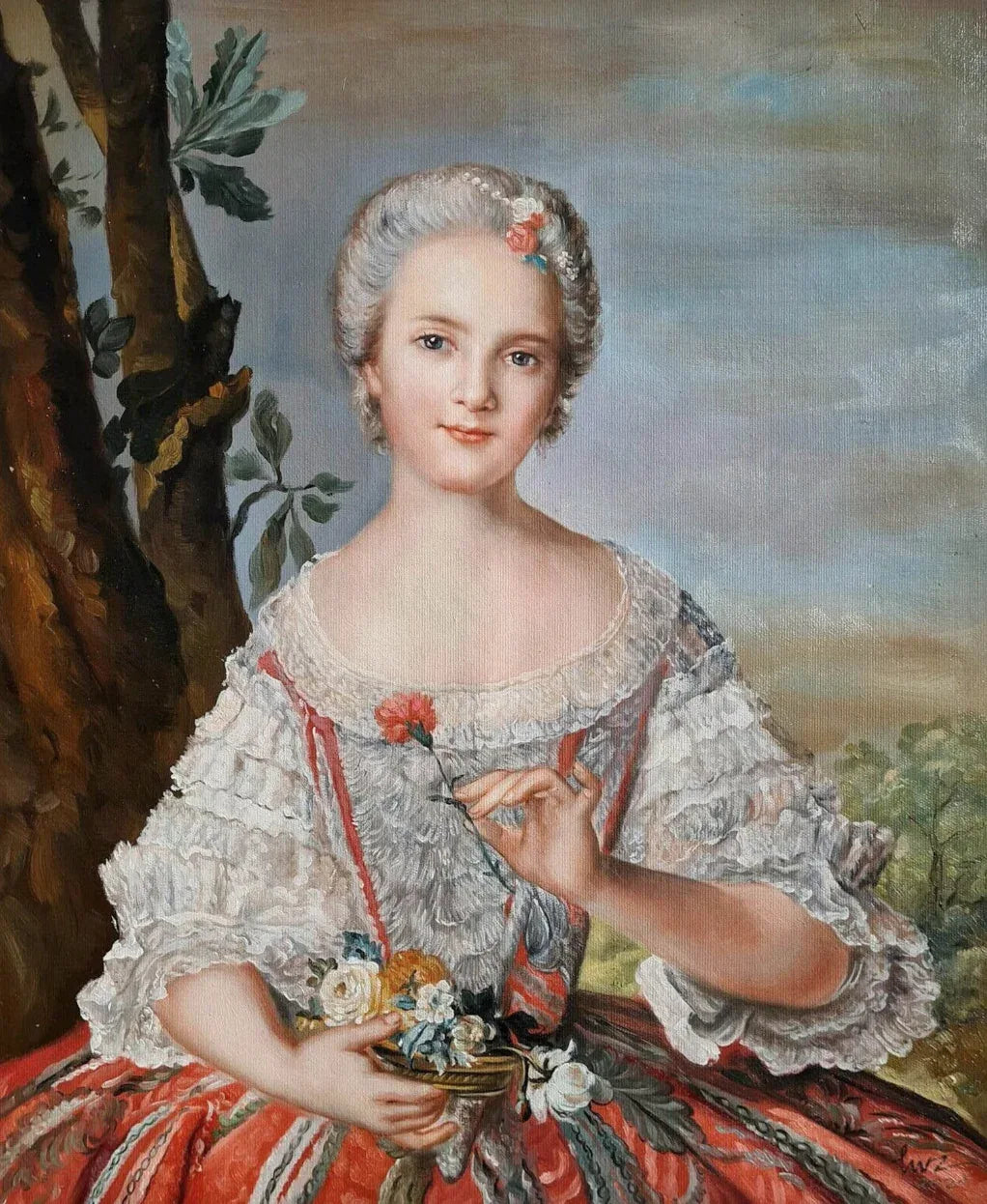art-portrait-perosonne-royale-femme-dame- Louise de France-peinture-huile-toile - Kikooyou Art Gallery