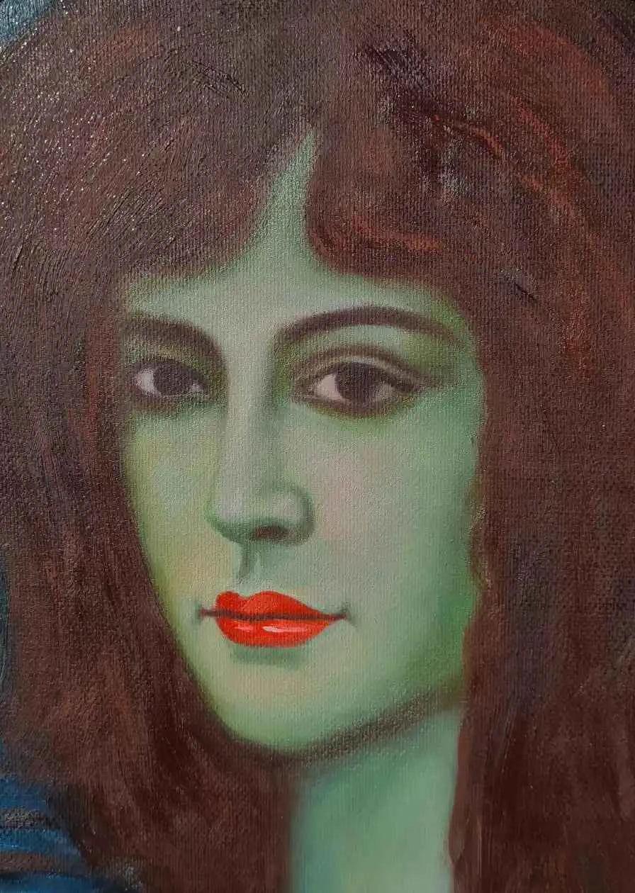 art-surréalisme-le péché-nue-feminin-Eve-peinture-huile-toile - Kikooyou Art Gallery