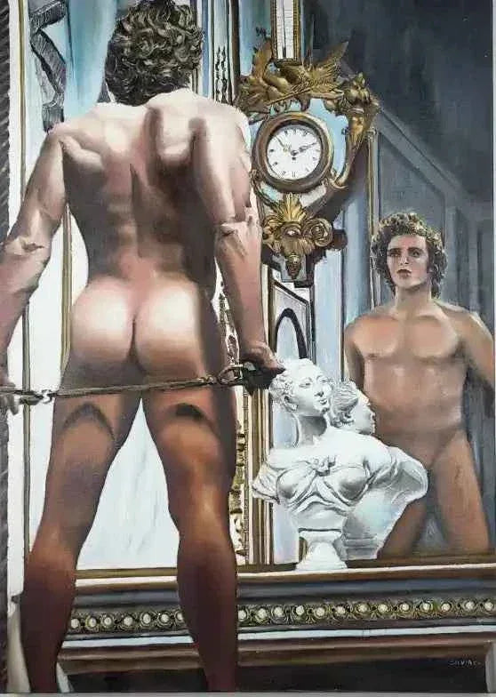 art-érotique-nu-intégrale-masculin-homme-male-peinture-originale-huile-toile - Kikooyou Art Gallery