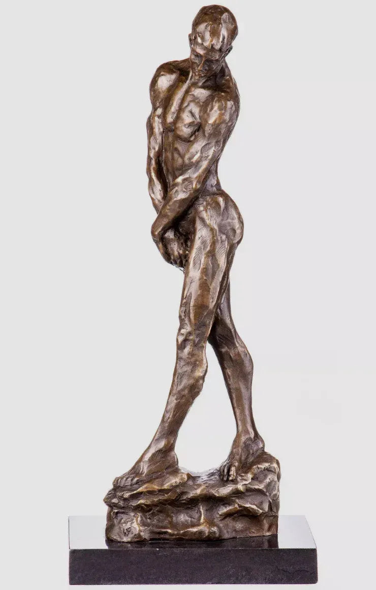 Statuette en bronze homme nu-Adam - Kikooyou Art Gallery