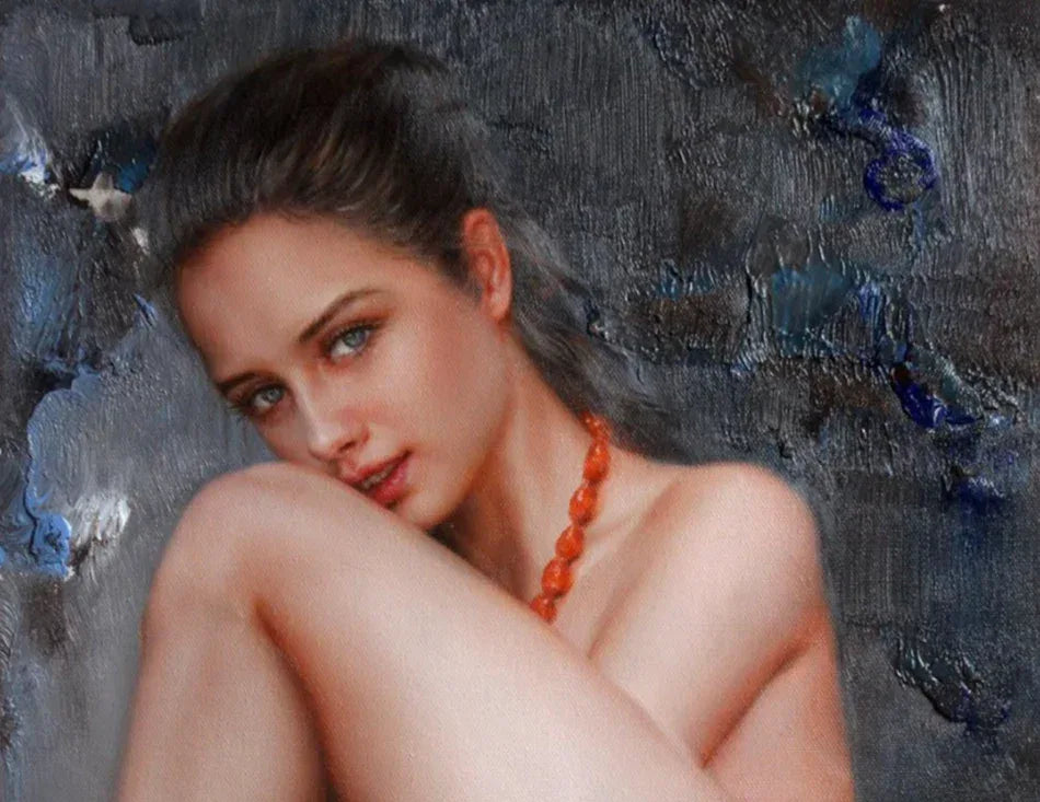 art-nu-intégrale-femme-portrait-peinture-huile sur toile - Kikooyou Art Gallery