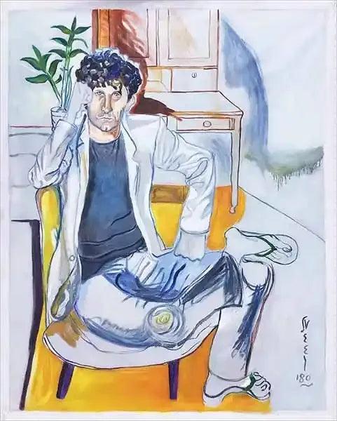 art-moderne-portrait-masculin-homme-peinture-originale-huile-toile - Kikooyou Art Gallery