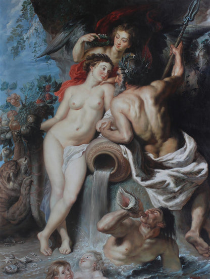 L'union de la terre et de l'eau, peinture à l'huile d'après Peter Paul Rubens