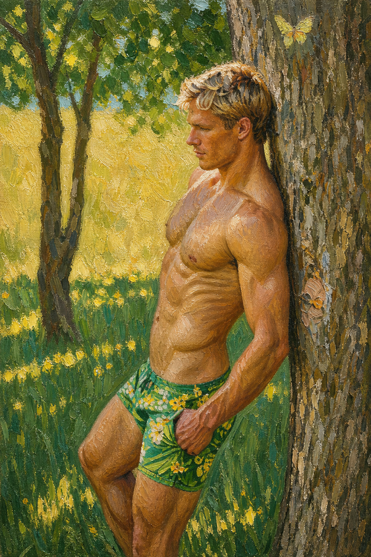 peinture huile sur toile faite sur commande - PORTRAIT HOMME TORSE NU
