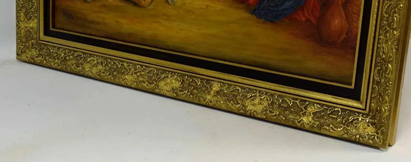 1966 Tableau ancien "La naissance du Christ", huile, signé et daté - Kikooyou Art Gallery - Kikooyou Art Gallery