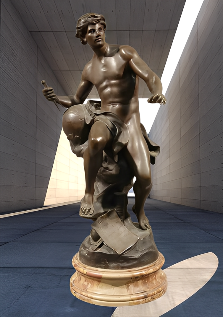 Sculptures PICAULT Emile Louis (1833 - 1915) "Le progrès" en bronze