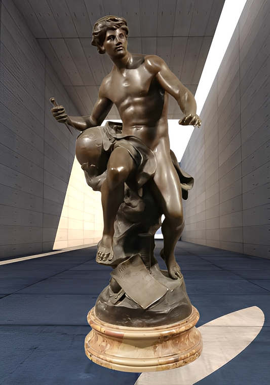 Sculptures PICAULT Emile Louis (1833 - 1915) "Le progrès" en bronze