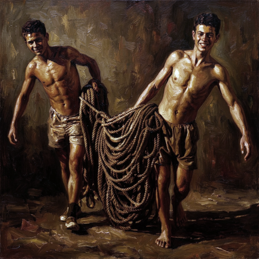 peinture huile sur toile faite sur commande - PORTRAIT DEUX GAMINS