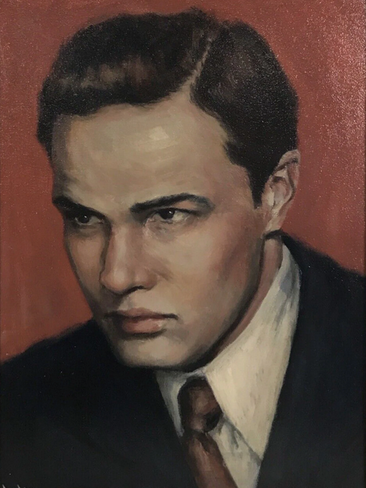 Peinture à l’huile originale, Portrait masculin, Modèle Beauty Boy,