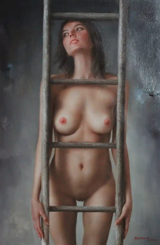 art-décoration-tableau-femme-nue-intégrale-peinture-originale-huile-toile