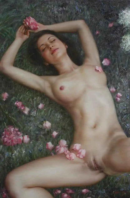 art-décoration-tableau-femme-nue-intégrale-peinture-originale-huile-toile