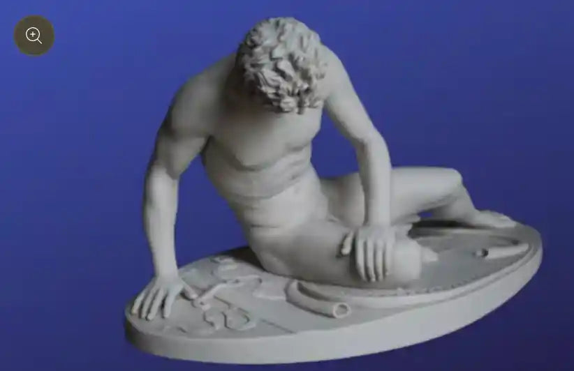 Figure du Gaulois mourant-statue-marbre reconstitué