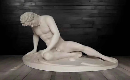 Figure du Gaulois mourant-statue-marbre reconstitué