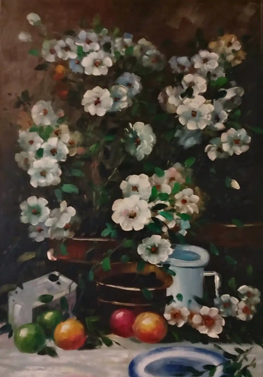 Magnolias- by Kenneth 36x24 Still-Life Original Oil/Canvas6- shipped to USA only