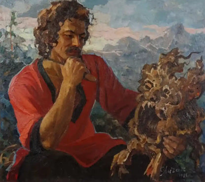 art-portrai-masculin-homme-sculpteur-peinture-originale-huile-toile