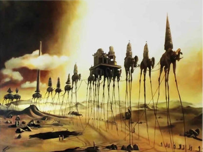 art-surréalisme-scène-mystique-peinture-huile-toile