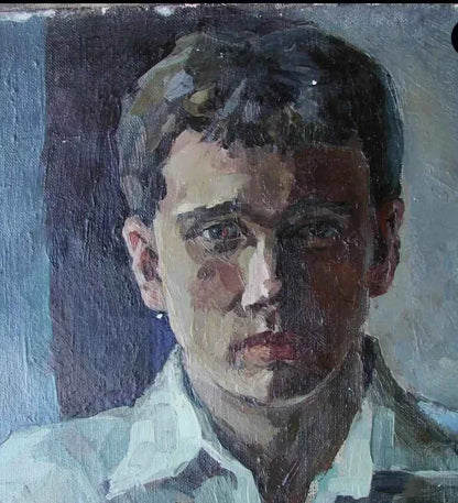 art-portrait-masculin-jeune-homme-sexy-peinture-huile sur toile