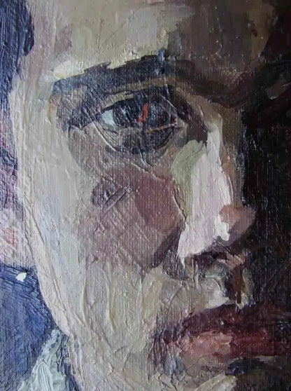 art-portrait-masculin-jeune-homme-sexy-peinture-huile sur toile