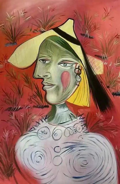 art-abstrait-cubisme-portrait-femme-peinture-huile-toile