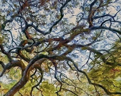 art-nature-paysage-foret-arbre-Peinture à l'huile sur toile-originale