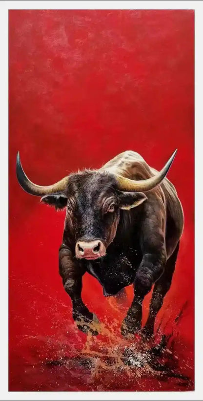 Tableau original huile sur toile, Red Bull