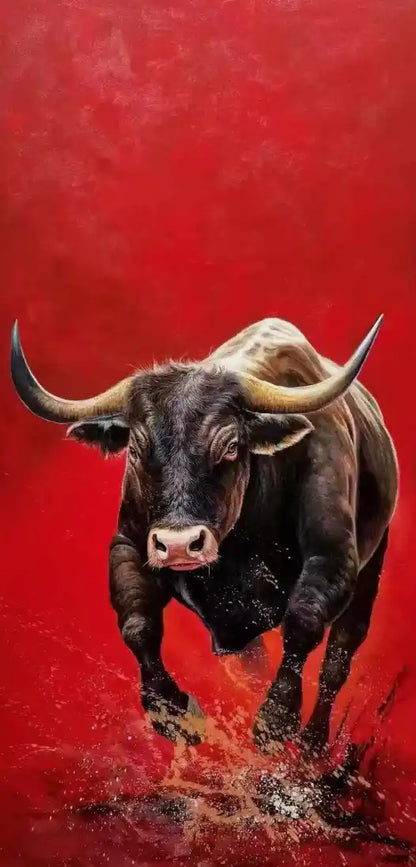 Tableau original huile sur toile, Red Bull