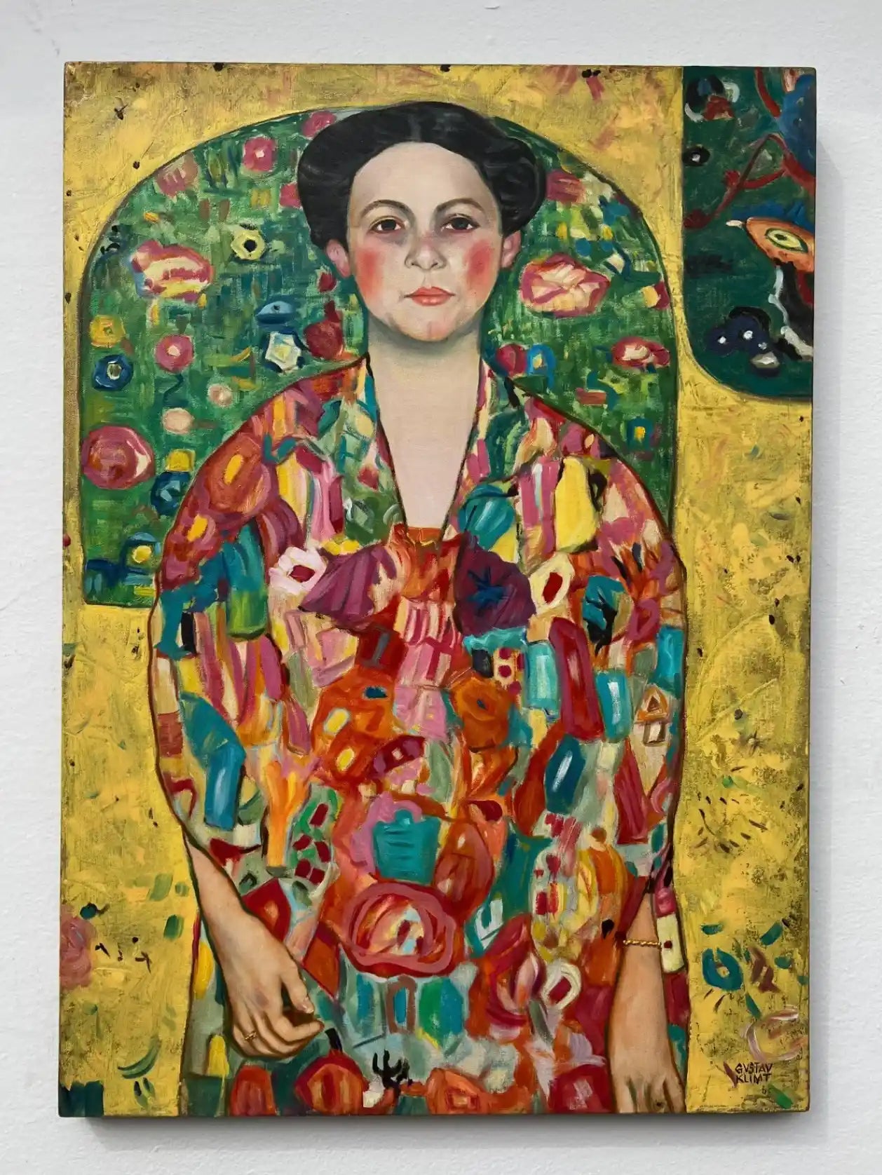 art-portrait-feminin-femme-peinture huile sur toile