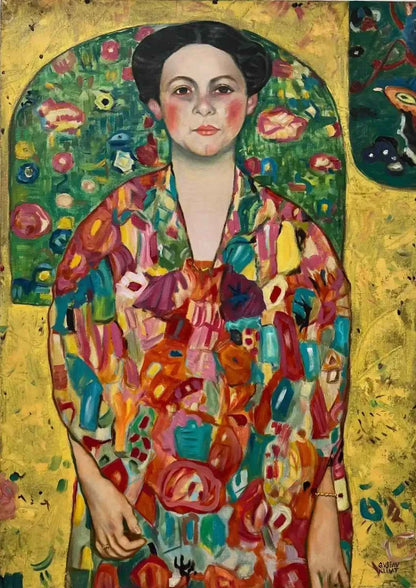 art-portrait-feminin-femme-peinture huile sur toile