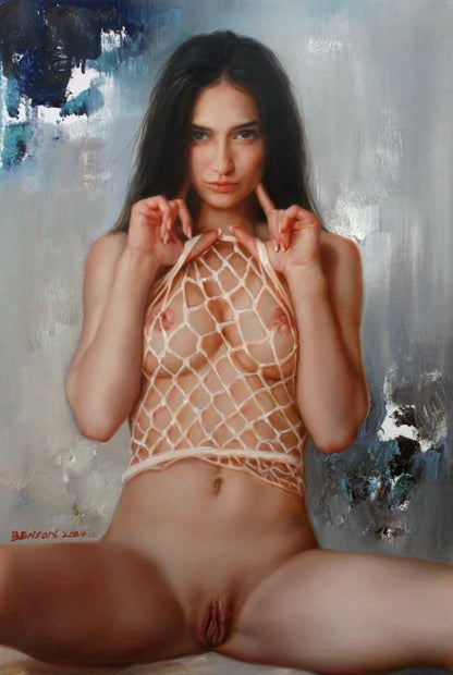 Penture fguratve orgnale Femme nue de dos, femme au chapeau de Penture fguratve orgnale Femme nue de dos, femme au chapeau de
