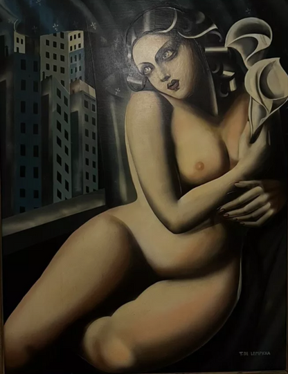 art-decoration-tableau-peinture-huile-toile-moderne-portrait-feminin-femme-nue