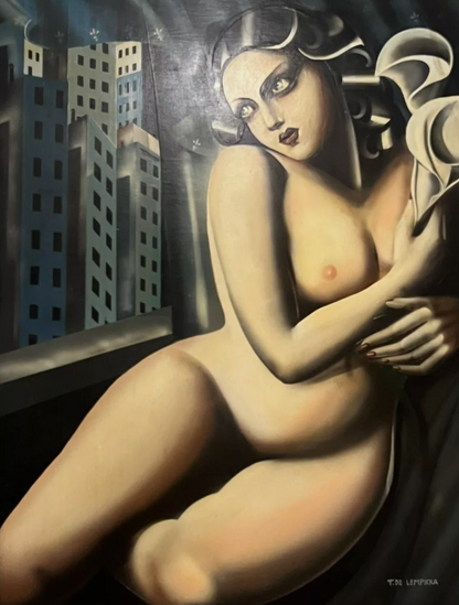 art-decoration-tableau-peinture-huile-toile-moderne-portrait-feminin-femme-nue