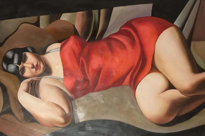 art-decoration-tableau-peinture-huile-toile-moderne-portrait-feminin-femme-allongée