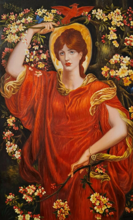 art-decoration-tableau-peinture-huile-toile-Dante d'apres Gabriel Rossetti