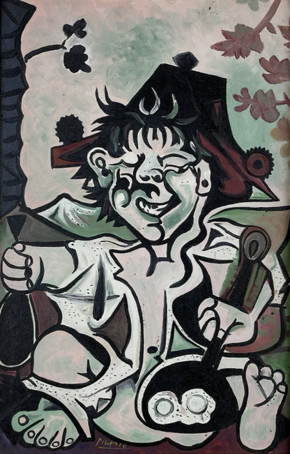 art-decoration-tableau-peinture-huile-toile-moderne-portrait-homme-oeufs