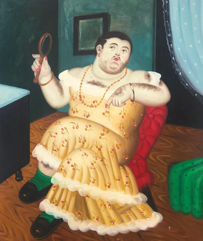 art-decoration-tableau-peinture-huile-toile-moderne-portrait-Diva Travesti Hairy