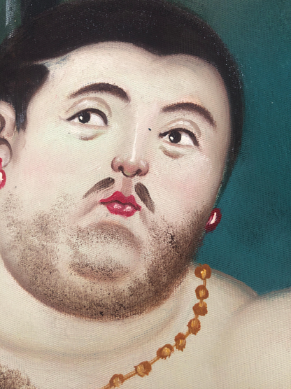 art-decoration-tableau-peinture-huile-toile-moderne-portrait-Diva Travesti Hairy