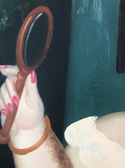 art-decoration-tableau-peinture-huile-toile-moderne-portrait-Diva Travesti Hairy