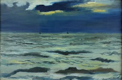 art-decoration-tableau-peinture-huile-toile-paysage-marin-mer-ocean-vagues-bateaux