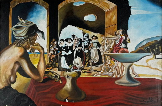 art-decoration-tableau-peinture-huile-toile-surrealisme-personnages-femme-nue