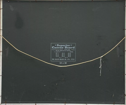 art-decoration-tableau-peinture-huile-panneau-paysage-marin-Venise